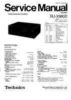 Technics - SUX-980-D - Service manual 